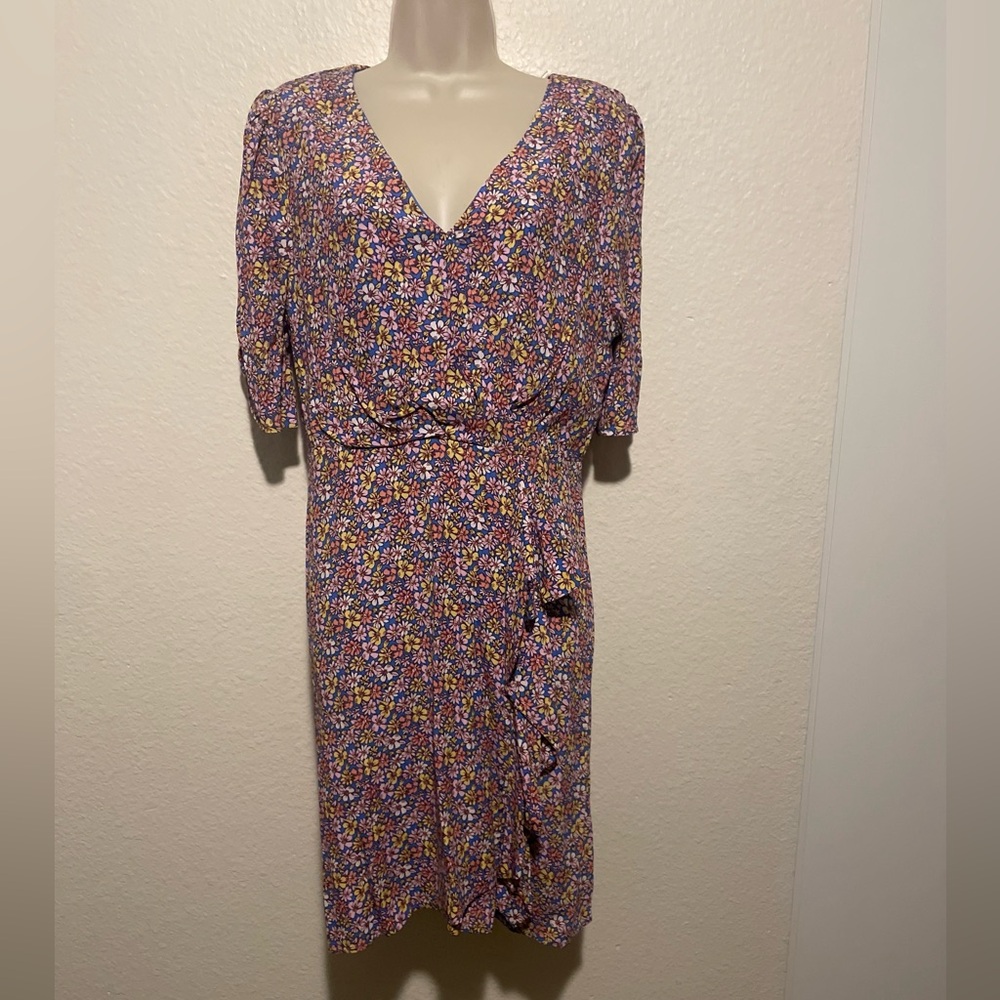 LUSH Floral V-Neck Dress. NWT